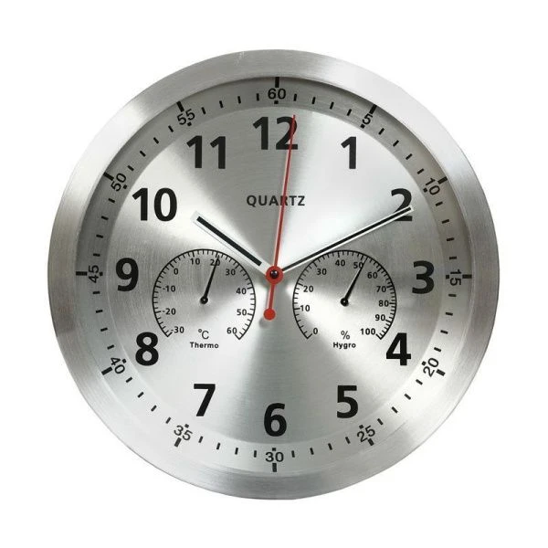 Часы настенные 34,7*4,2см металл серебро EG7754TH-HF162S (10)
