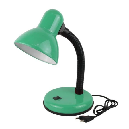 Лампа настольная с выключателем зеленая 49см (40)