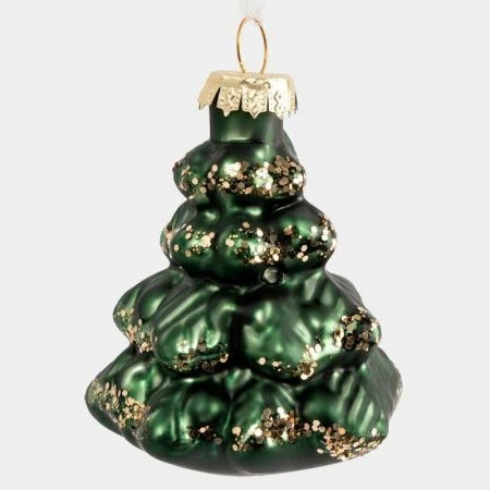 Игрушка новогодняя набор 2шт 7см стекло Елка/Лошадка New year ANLAF-NWR1947