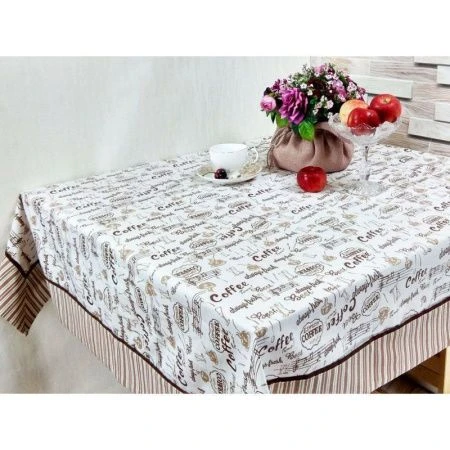 Скатерть 130*180см хлопок/полиэстер КАПУЧИНО LS-153