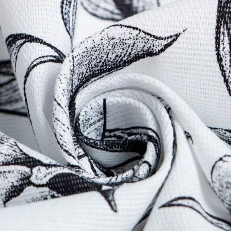 Скатерть 100%хлопок/рогожка 146*220см Plant leaves 164 г/м2