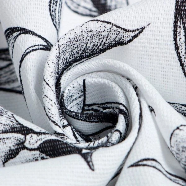 Скатерть 100%хлопок/рогожка 146*220см Plant leaves 164 г/м2