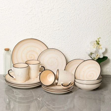 Чайник заварочный 510мл керамика Аэрография КРЕМОВЫЙ БРИЗ (18)