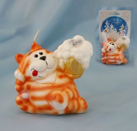 яяяСвеча декоративная Кот 16х25см, FW4230(15)