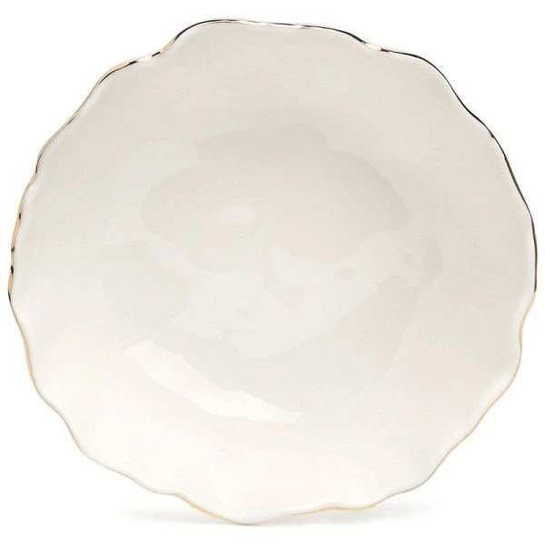 Салатники набор 2шт 600мл 5*6см фарфор Charm с золотой отводкой (18)