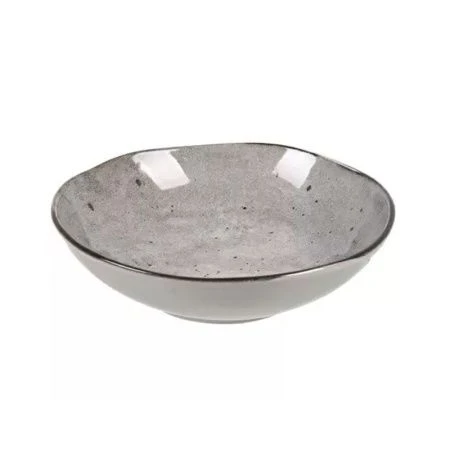 Тарелка глубокая 500мл 20см керамика STONE серая суповая DMD043 (12)