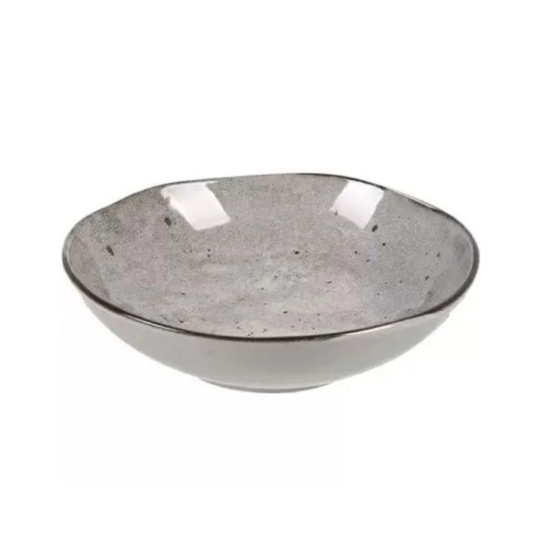 Тарелка глубокая 500мл 20см керамика STONE серая суповая DMD043 (12)