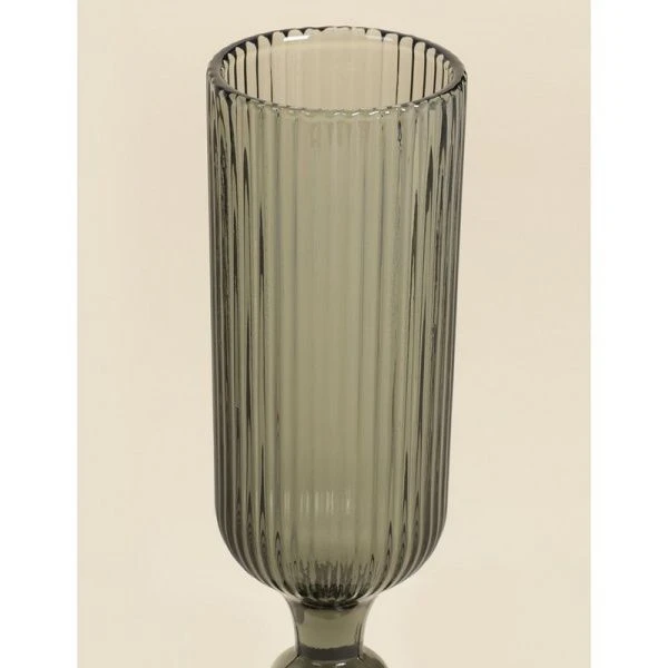 Бокалы для шампанского набор 2шт 150мл стекло МОДЕРН зеленый 18,5*5,5см Бокалы для шампанского набор 2шт 150мл стекло МОДЕРН зеленый 18,5*5,5см