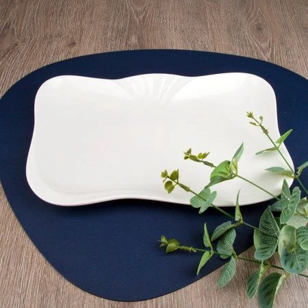 Блюдо сервировочное 35,5*22,5*3см фарфор МАРШМЕЛЛОУ (4/12)