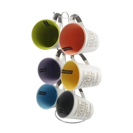 Кружки набор 6пр керамика на мет.подставке 151042-6MS (4)