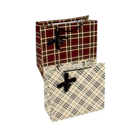 Пакет бумажный 35*32*15см горизонтальный Клетка микс 821/614 (24/288/120)