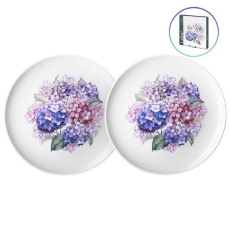 Тарелки мелкие набор 2шт 20,5см фарфор HORTENSIA десертные (13)