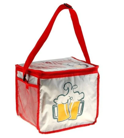 яяяСумка-холодильник полиэстер 15л Холодное пиво здесь 886960
