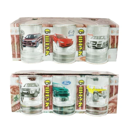 Стопки набор 6шт 50мл стекло АВТО