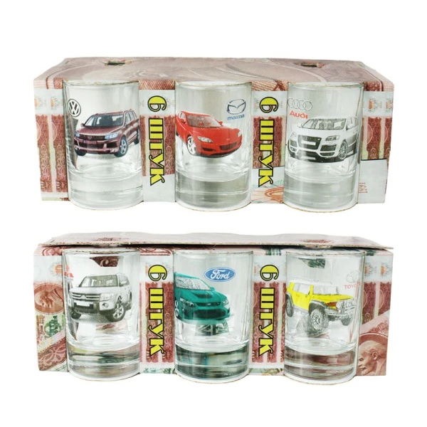 Стопки набор 6шт 50мл стекло АВТО