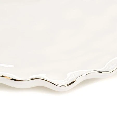 Блюдо 30,5*21*3см фарфор Charm с золотой отводкой овальное (12)