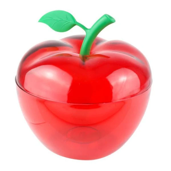 Ваза ЯБЛОКО d170мм пластик красная прозрачная (40)