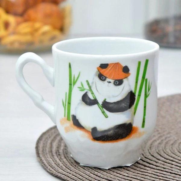 Кружка детская 250мл фарфор КРОХА Панда Школьная (24)