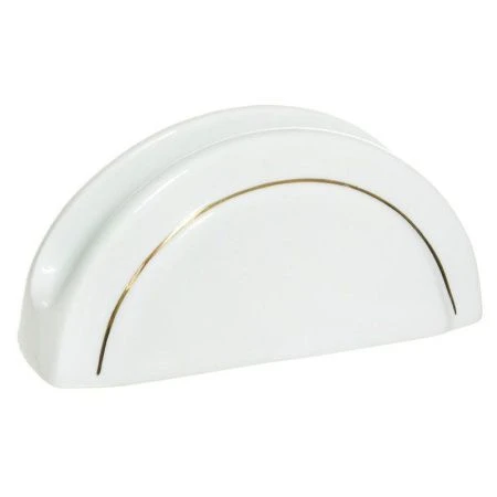 Салфетница 64мм фарфор БЕЛЬЕ С ЗОЛОТОЙ ОТВОДКОЙ Комфорт (6)