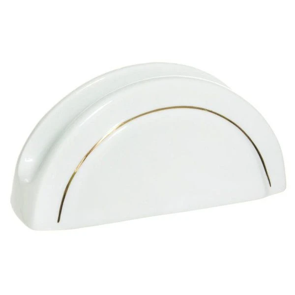 Салфетница 64мм фарфор БЕЛЬЕ С ЗОЛОТОЙ ОТВОДКОЙ Комфорт (6)