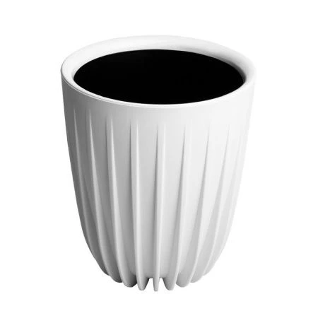 Горшок цветочный 27,3л 30*53см пластик СИГМА с вкладкой 17л белый (1)