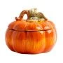 Емкость для хранения 1,3л 19*15 см керамика Тыква оранжево-зеленая ANLAF-FDWS-031224-6