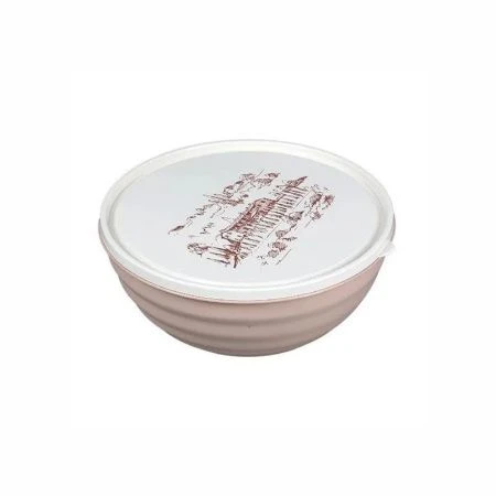 Салатник 3л пластик ТОСКАНА какао с крышкой (20)