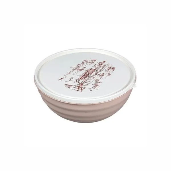 Салатник 3л пластик ТОСКАНА какао с крышкой (20)