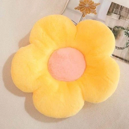 Подушка декоративная Цветок микрофибра желтая JC-17872 (100)
