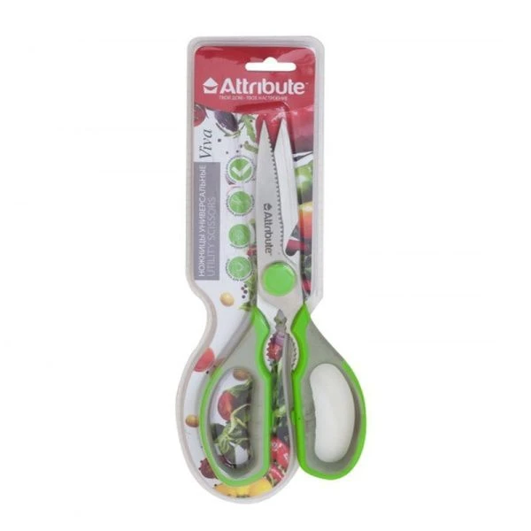 Ножницы универсальные 21см нерж. сталь/пластик  VIVA AGV061 (12/6)