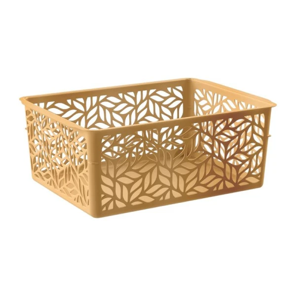 Корзина для хранения 4,3л 290*190*95мм пластик Sunrise золотой (12) LX1300238-01
