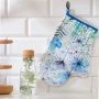 Прихватка-рукавица 100% хлопок 20*28см Blue flowers