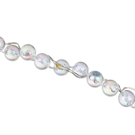 Гирлянда эл "Искрящиеся кристаллы", нить росы медь, 2.2м, 20LED, шампань, пост.свеч., 2хАА