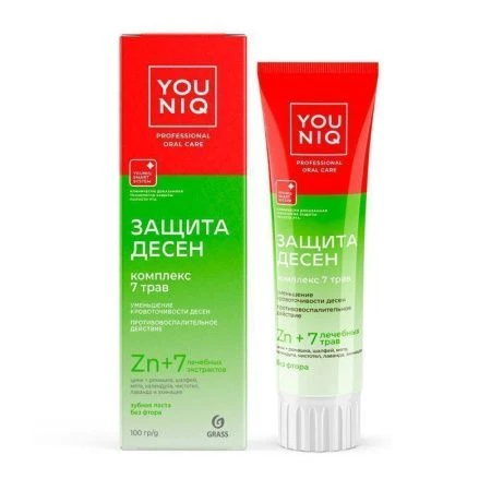 Зубная паста 100г YOUNIQ  Защита десен (6)