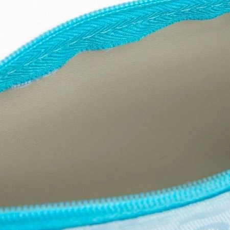 Косметичка  19*1*11см нейлон Буквы отдел. на молнии, голубой (500)