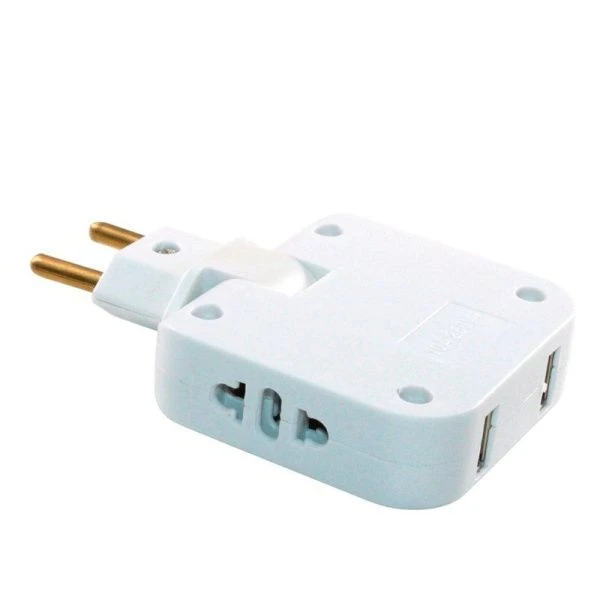 Адаптер сетевой с поворотной вилкой СТАРТ С/А SA1/2 2USB белый, серия CLASSIC (10)