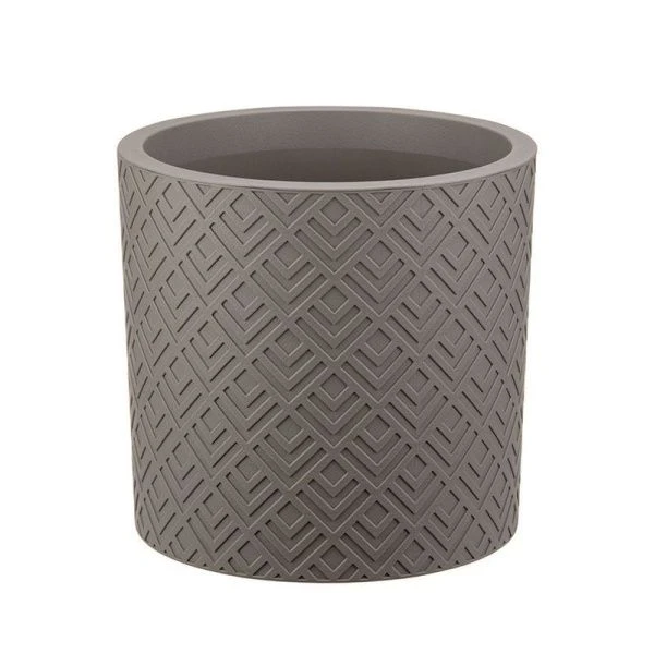 Кашпо 3,4л d200мм пластик ЭТНА с вставкой французcкий серый (12)