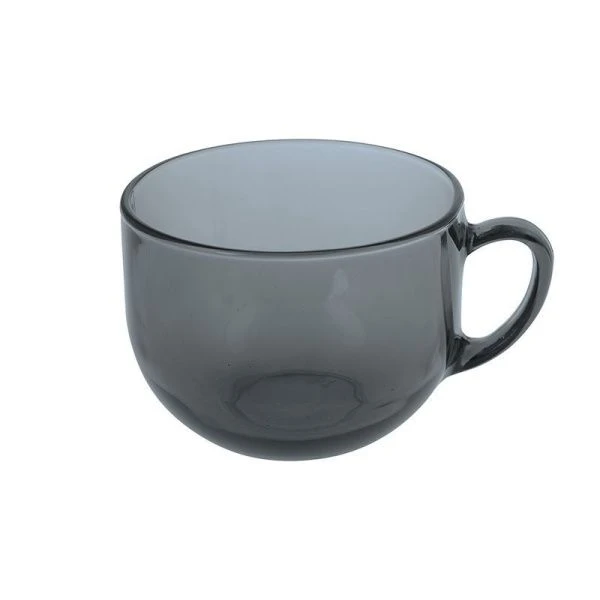 Бульонница 670мл стекло BASILICO LAVA GREY с ручкой (12)