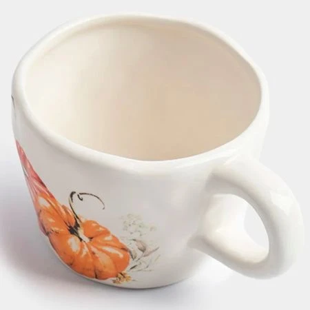 Кружка 320мл керамика Тыквы Bright pumpkin молочная ANLAF-FDWS-031224-3