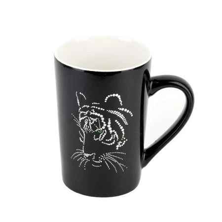 Кружка 410мл фарфо Wild cat  (36)