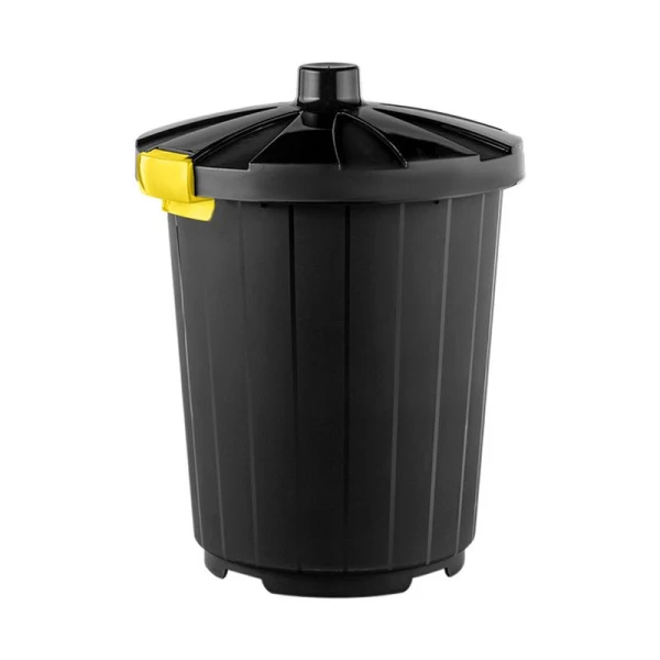 Бак для мусора 105л 59*56,5*75см пластик антрацит с крышкой (8) Бак для мусора 105л 59*56,5*75см пластик антрацит с крышкой (8)
