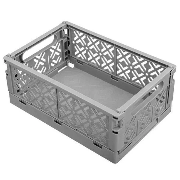 Ящик складной 10,5л 334*250*155мм пластик STOCKY L серый (10)