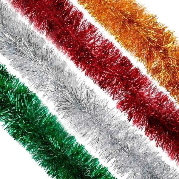 Мишура 13х200см, ПВХ, 4 цвета СНОУ БУМ