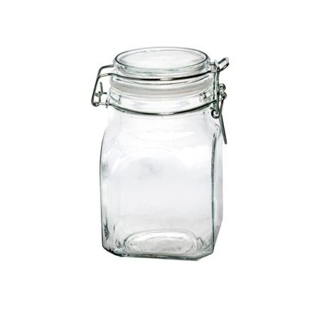 Банка для сыпучих продуктов 80мл стекло с фиксатором JC-15963 (144)