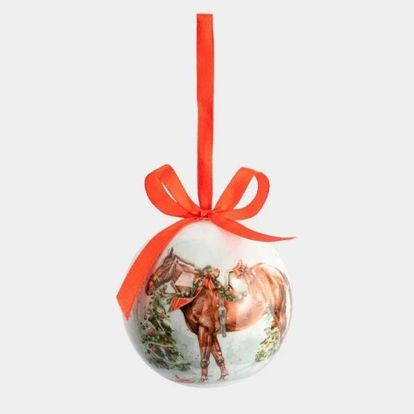 Игрушка новогодняя Шар 7см пенопласт Лошадка Bright horse ANLAF-XSR29034