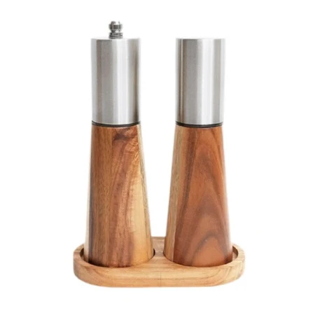 Набор для специй дерево/металл 2пр на подставке К6266/JC-17455 (72)