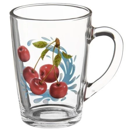Кружка 300мл стекло Капучино ЧЕРЕШНЯ (20) Кружка 300мл стекло Капучино ЧЕРЕШНЯ (20)