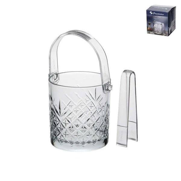 Ведерко для льда 1000мл ТАЙМЛЕСС с пласт.ручкой и щипцами (6) Ведерко для льда 1000мл ТАЙМЛЕСС с пласт.ручкой и щипцами (6)