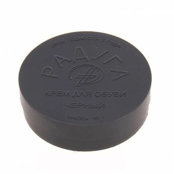 Крем для обуви РАДУГА баночка-шайба 40г черный (50)
