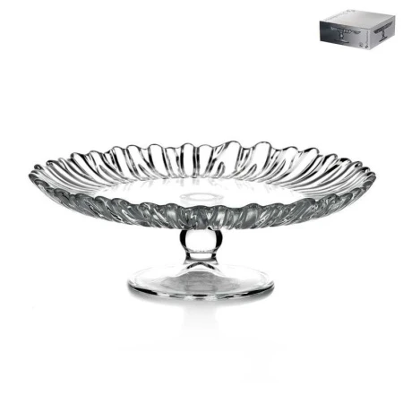 Блюдо 20,5см стекло АВРОРА на ножке подар.уп. (6)